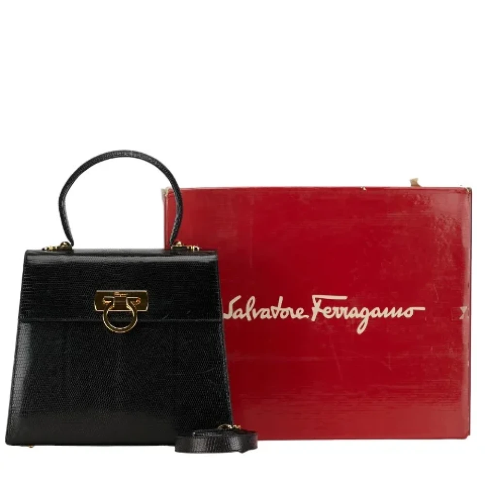 Salvatore Ferragamo Pre-owned Leather handbags Black Dames