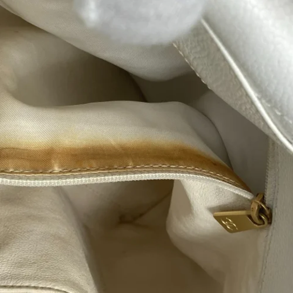 Chanel Vintage Pre-owned Leather totes White Dames