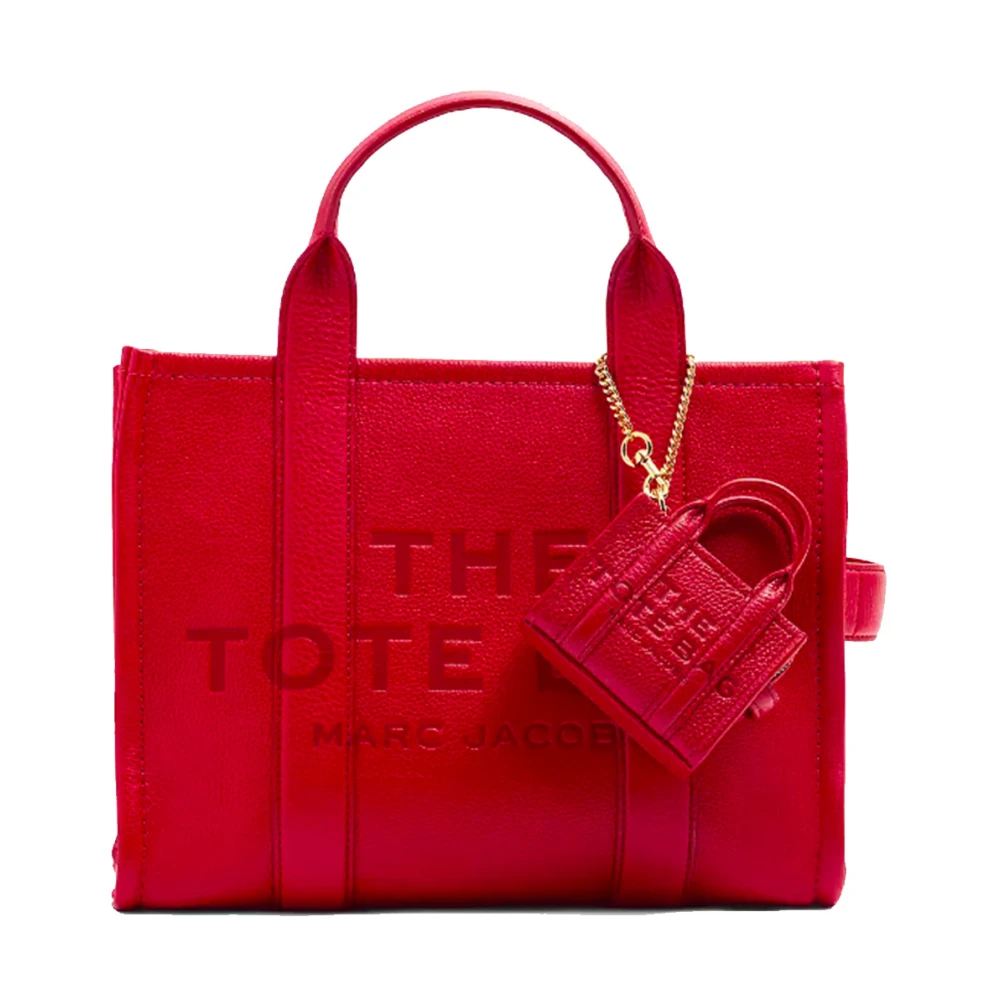 Marc Jacobs Rode Leren Tote Tas Red Dames
