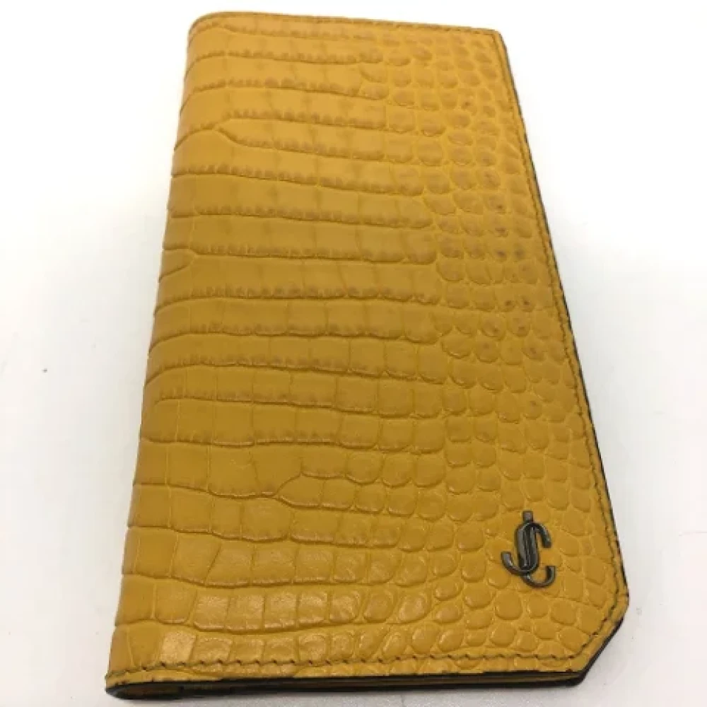 Jimmy Choo Pre-owned Leather wallets Yellow Dames
