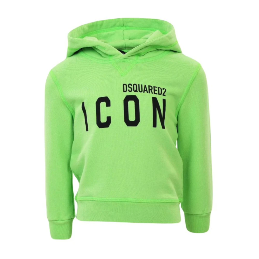 Dsquared2 Grön hoodie med logotyp text Green, Pojke