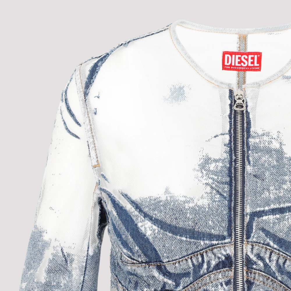 Diesel Blauwe Denim Jack Aw23 Multicolor Dames