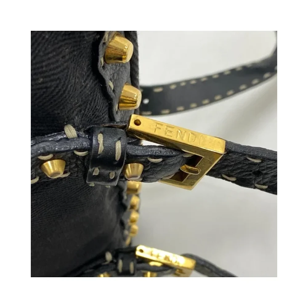 Fendi Vintage Pre-owned Cotton handbags Black Dames