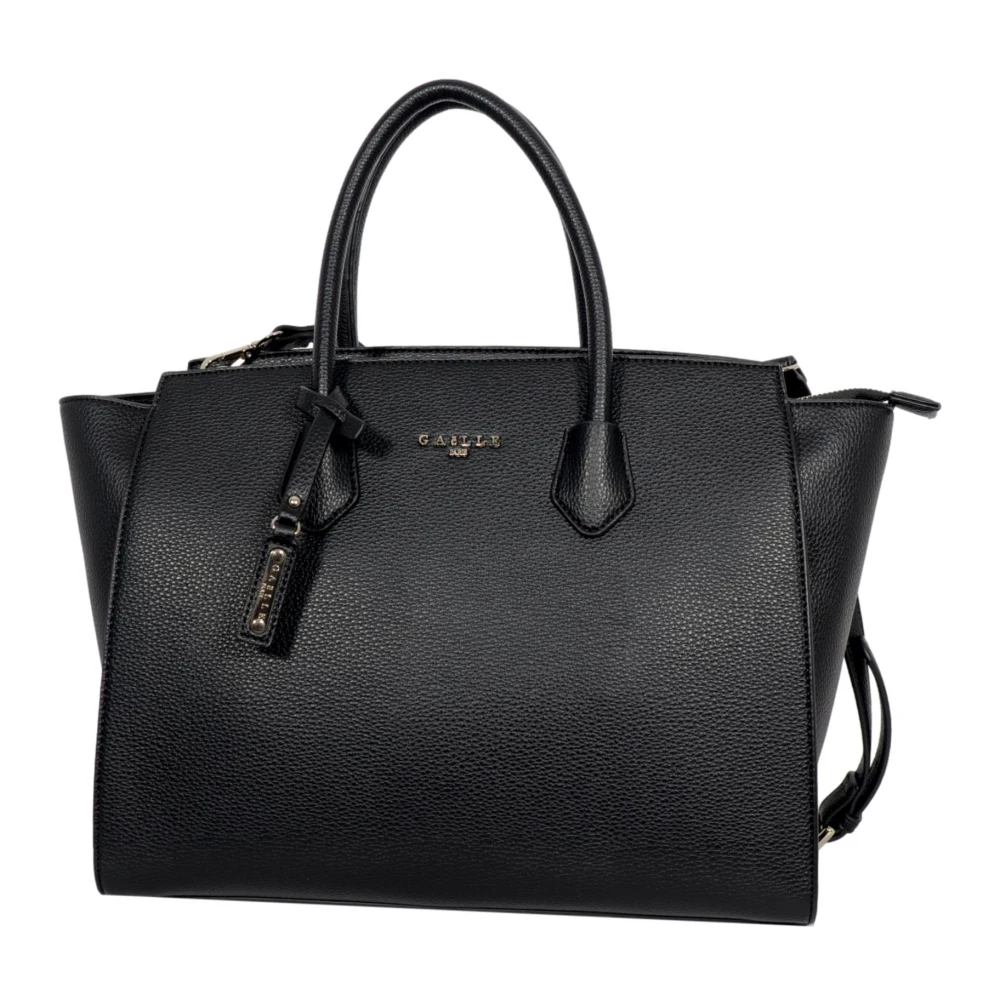 Gaëlle Paris Maxi Shopper Eco Leer met Metalen Logo Black Dames