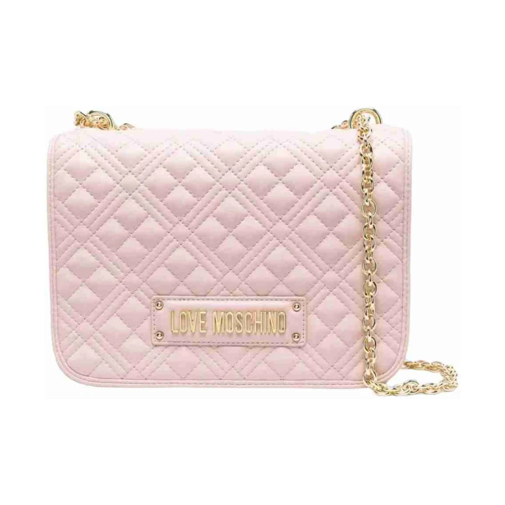 Love Moschino Women's Pink Quilted Pu Shoulder Bag - Shoulder Bags - One Size - Bags