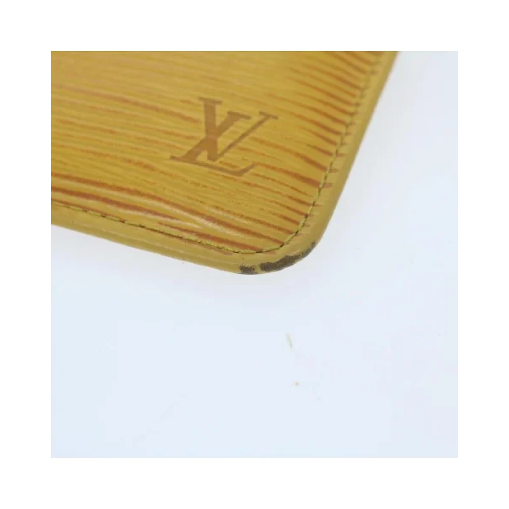Louis Vuitton Vintage Pre-owned Leather wallets Yellow Dames