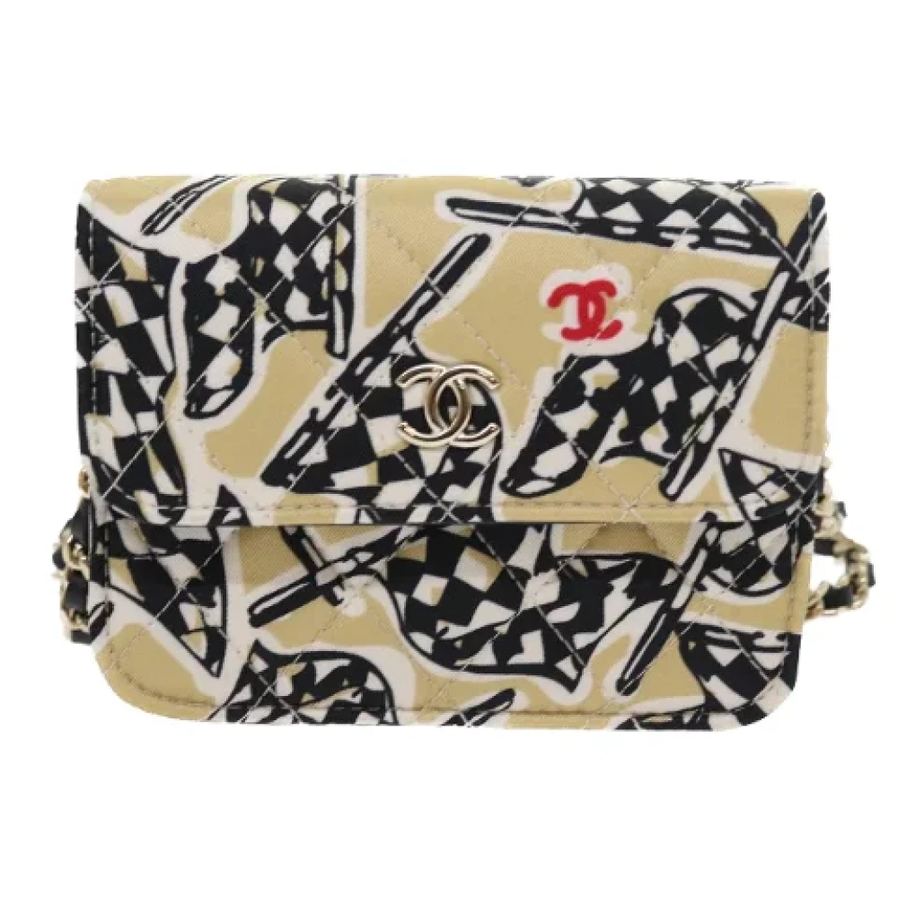 Chanel Vintage Pre-owned Canvas chanel-bags Beige Dames