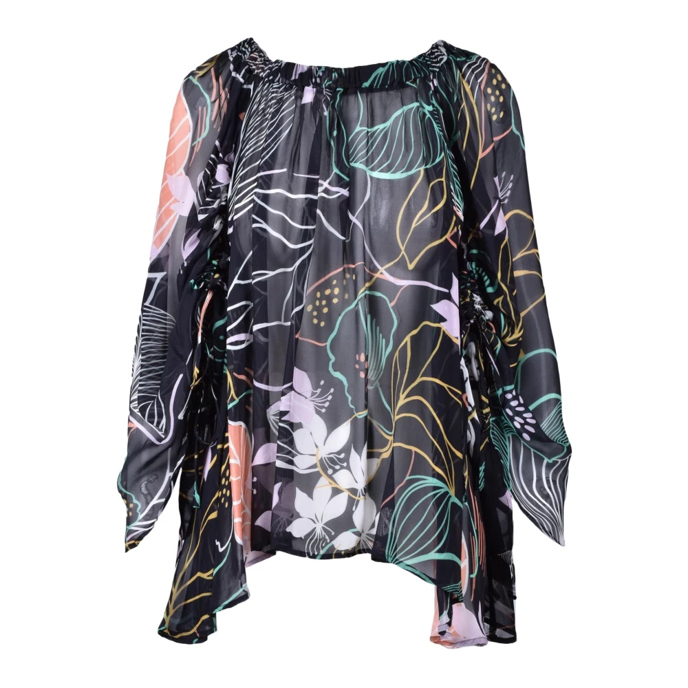 Attic and Barn Zijde Blend Gebreide Top Multicolor Dames
