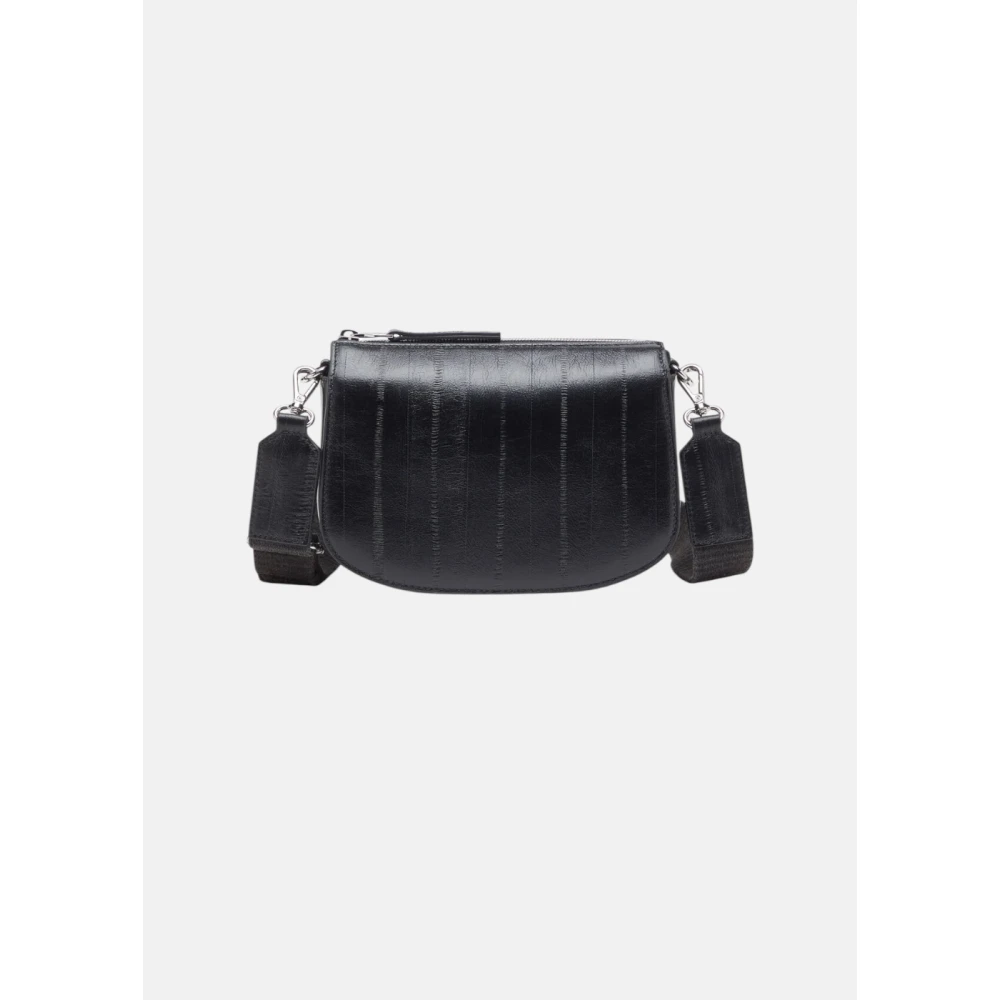 Diesel Premium Leren Cameratas Messenger Stijl Black Heren