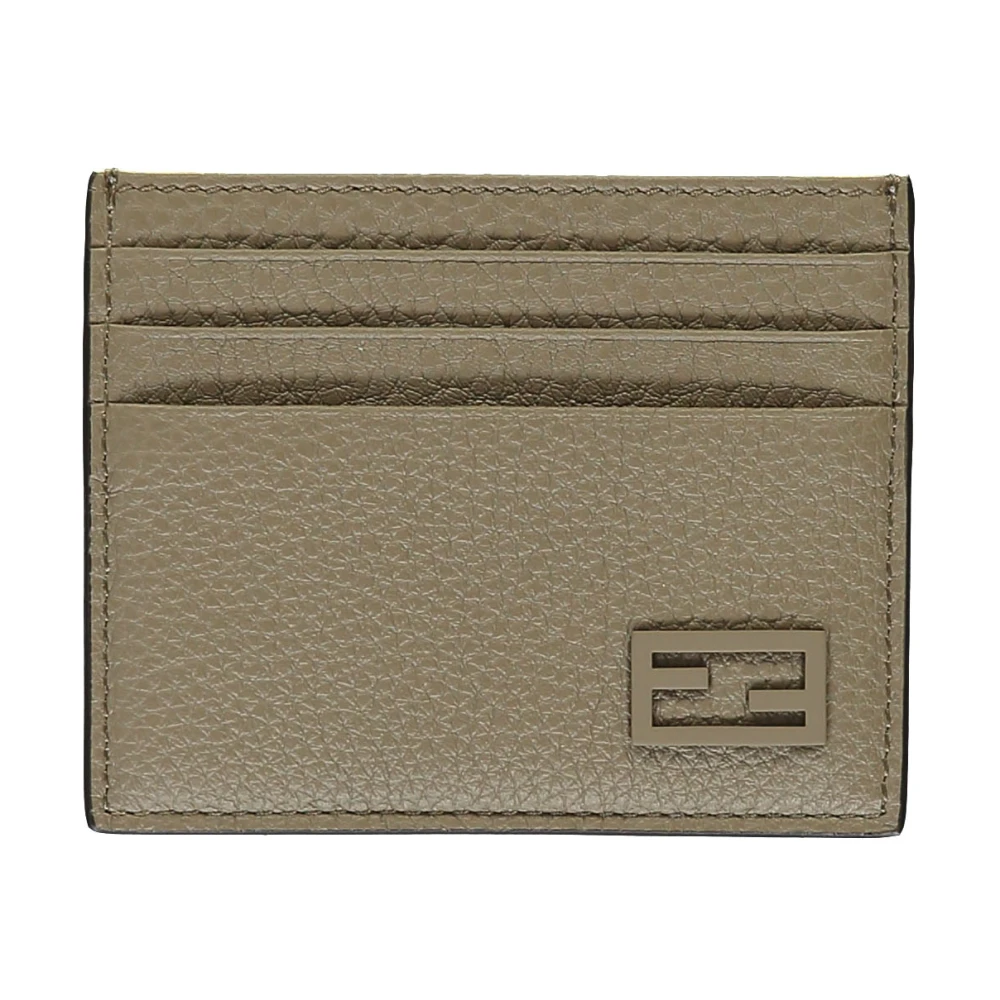 Fendi Leren kaarthouder Brown Heren