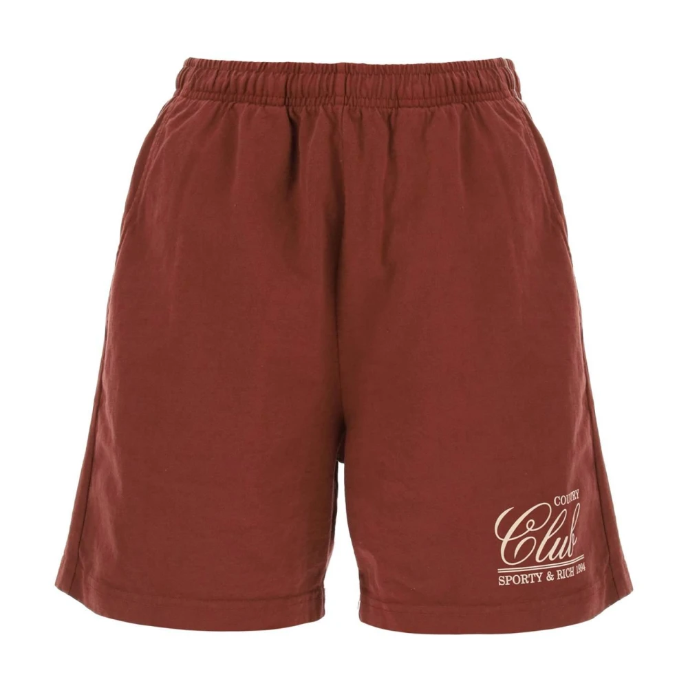 Sporty & Rich Country Club Gym Shorts Brown Dames