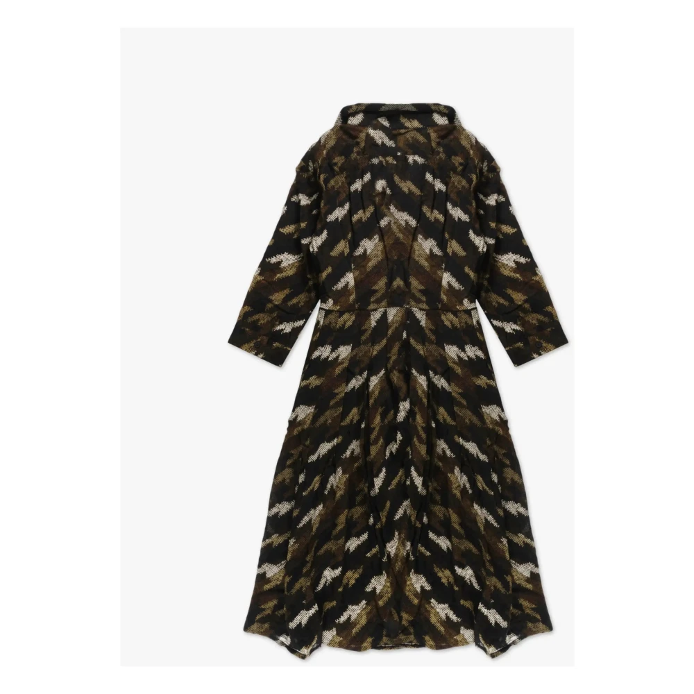 Samantha Sung Elegante Pied-de-poule Grafisch Jurk Multicolor Dames