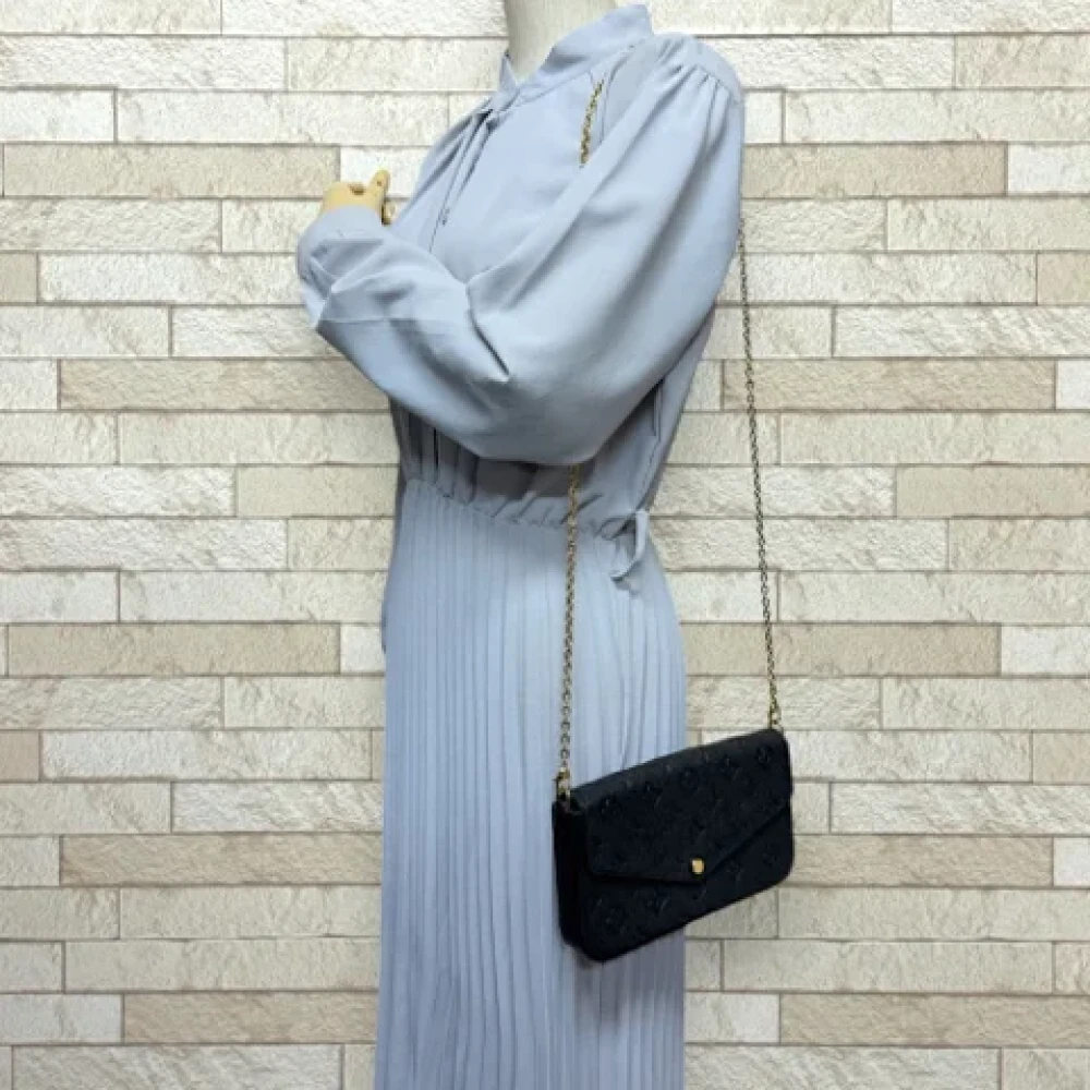 Louis Vuitton Vintage Pre-owned Canvas shoulder-bags Black Dames