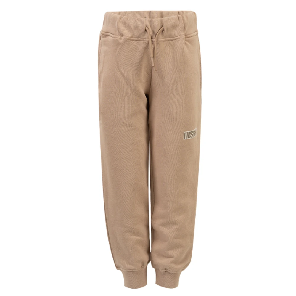 Msgm Unisex Kids Beige Stylish Trousers - Sweatpants - 4 Y - Kids