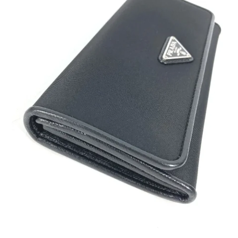 Prada Vintage Pre-owned Fabric wallets Black Dames