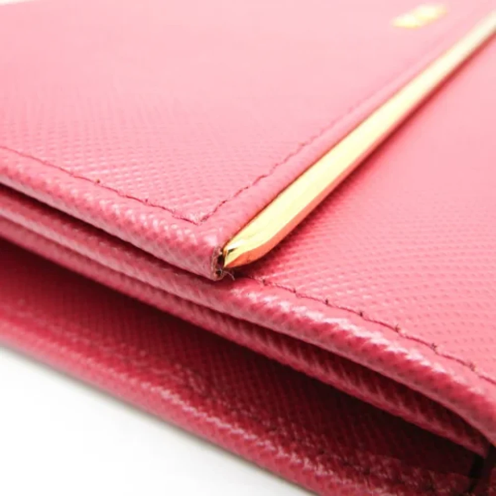Prada Vintage Pre-owned Fabric wallets Red Dames