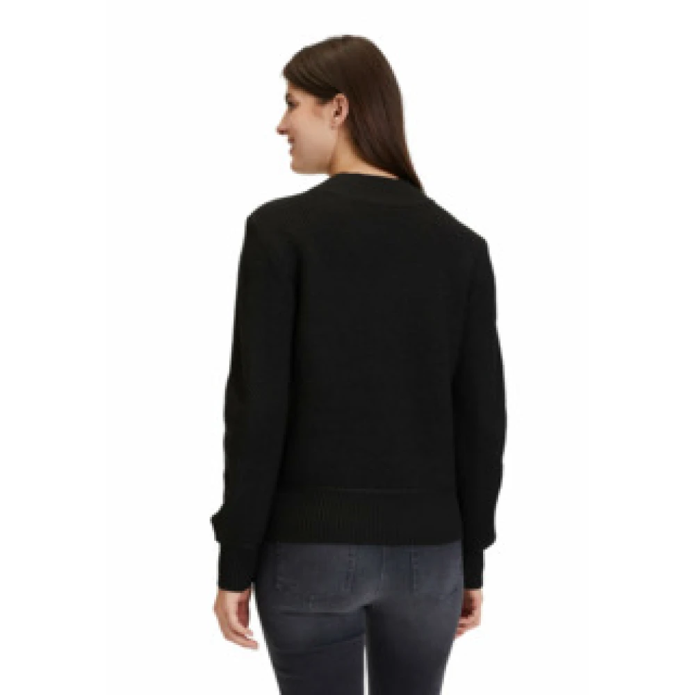Betty & Co Gebreide trui Kort 1 1 Mouw Zwart 100612406 Black Dames