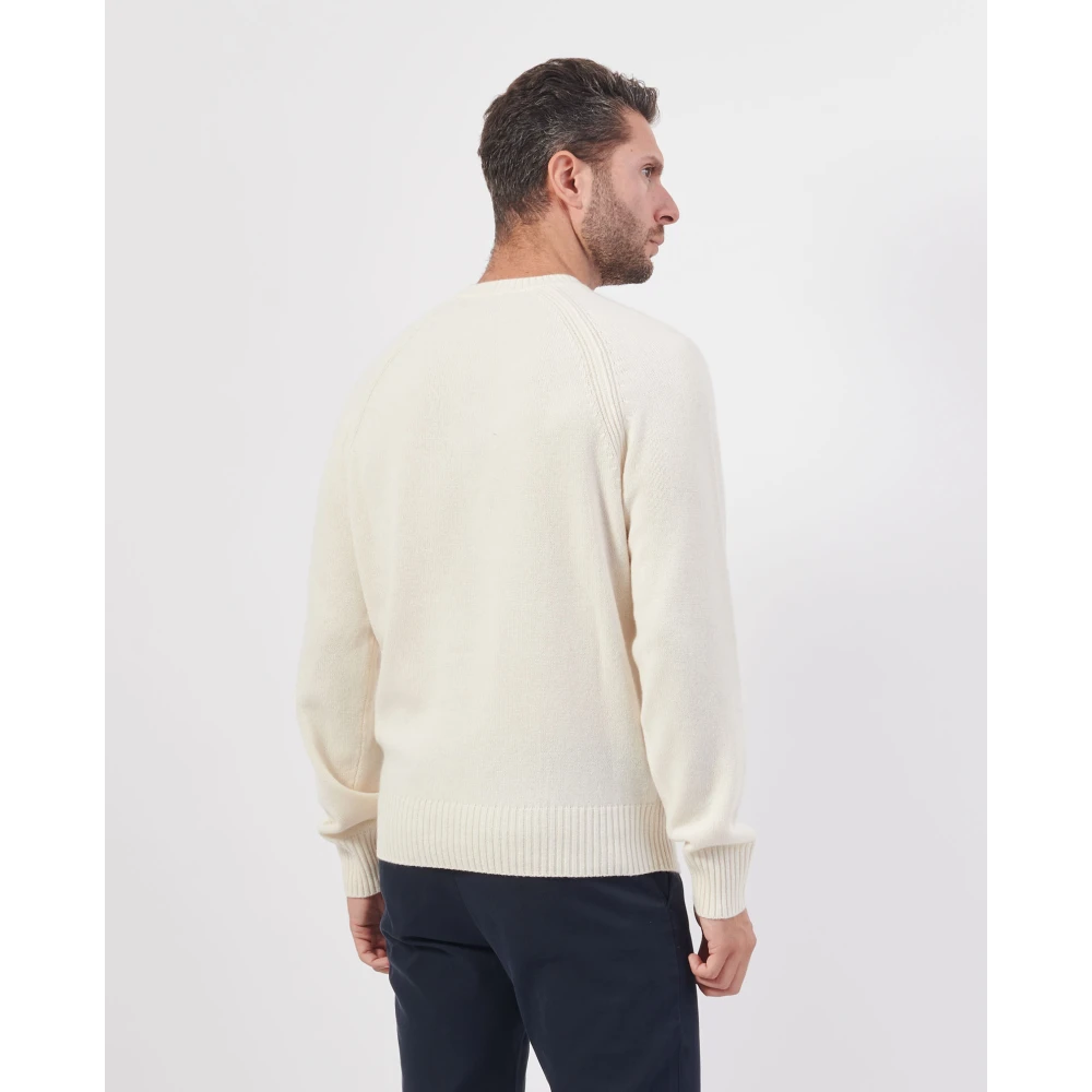Hugo Boss Witte Cashmere Sweater Regular Fit White Heren