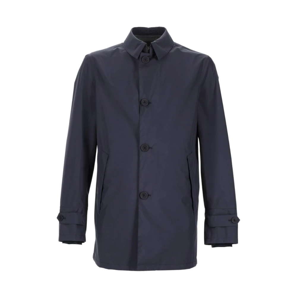 Herno Mannelijk Blauw Jassen Heren, M, Polyester, Regenjas