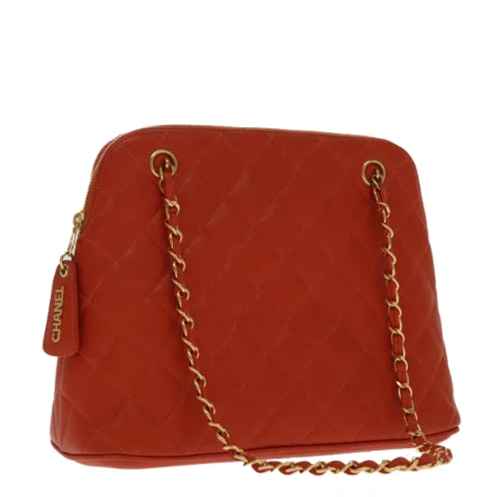 Chanel Vintage Pre-owned Leather chanel-bags Orange Dames