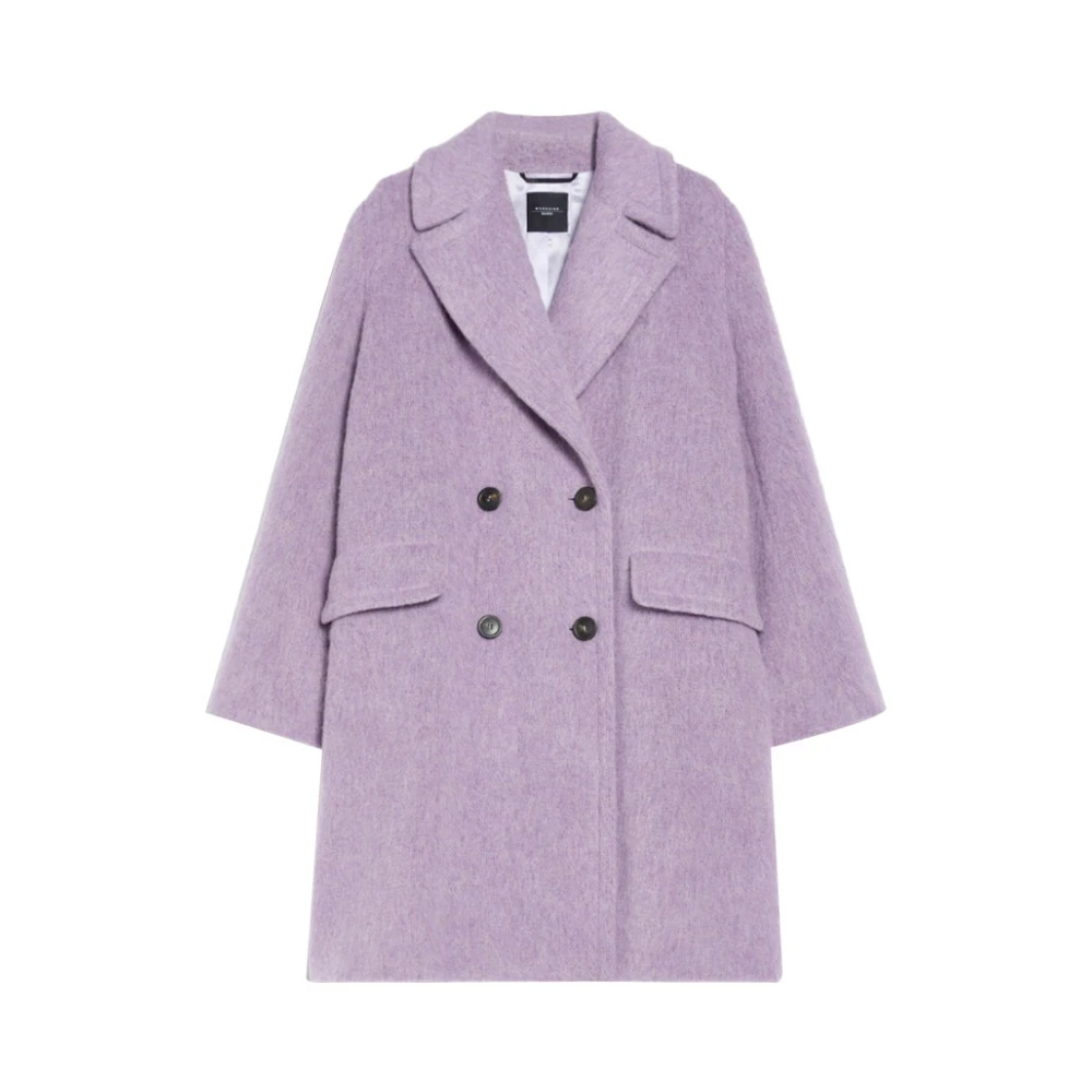 Max Mara Weekend Elegante Paarse Winterjas Purple Dames