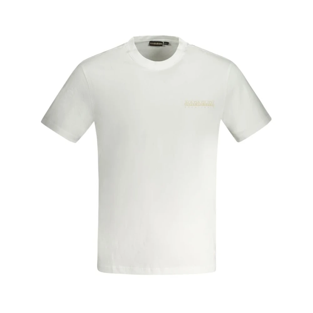 Napapijri Katoenen T-shirt in wit White Heren