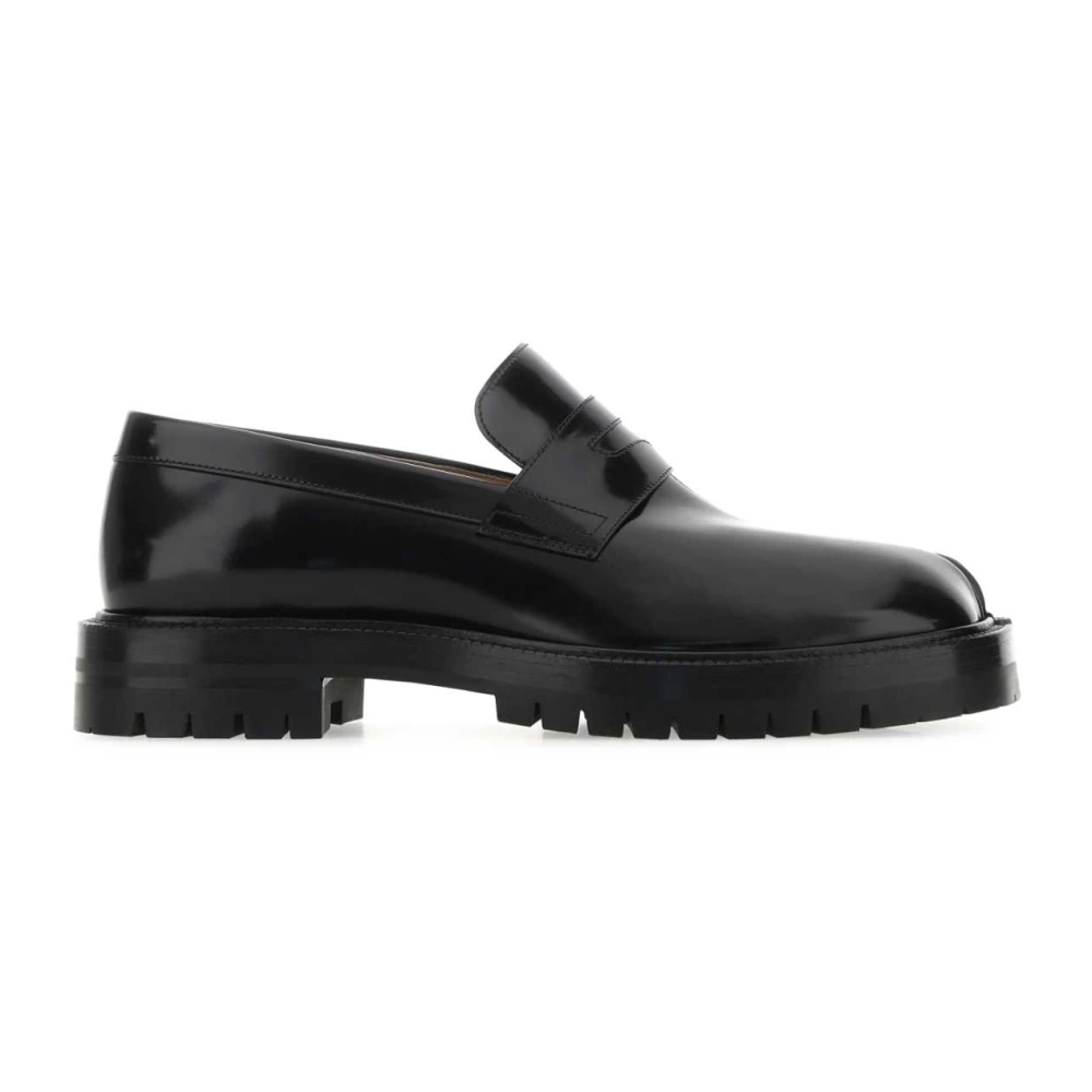 Maison Margiela Mannelijk Zwart Schoenen Heren, 44 Eu, E Leren Tabi Loafers