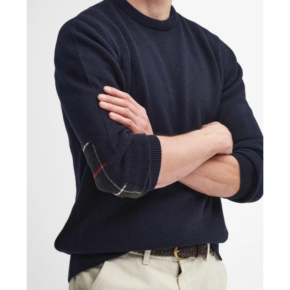 Barbour Holden Crew Neck Jumper Classic Navy Blue Heren
