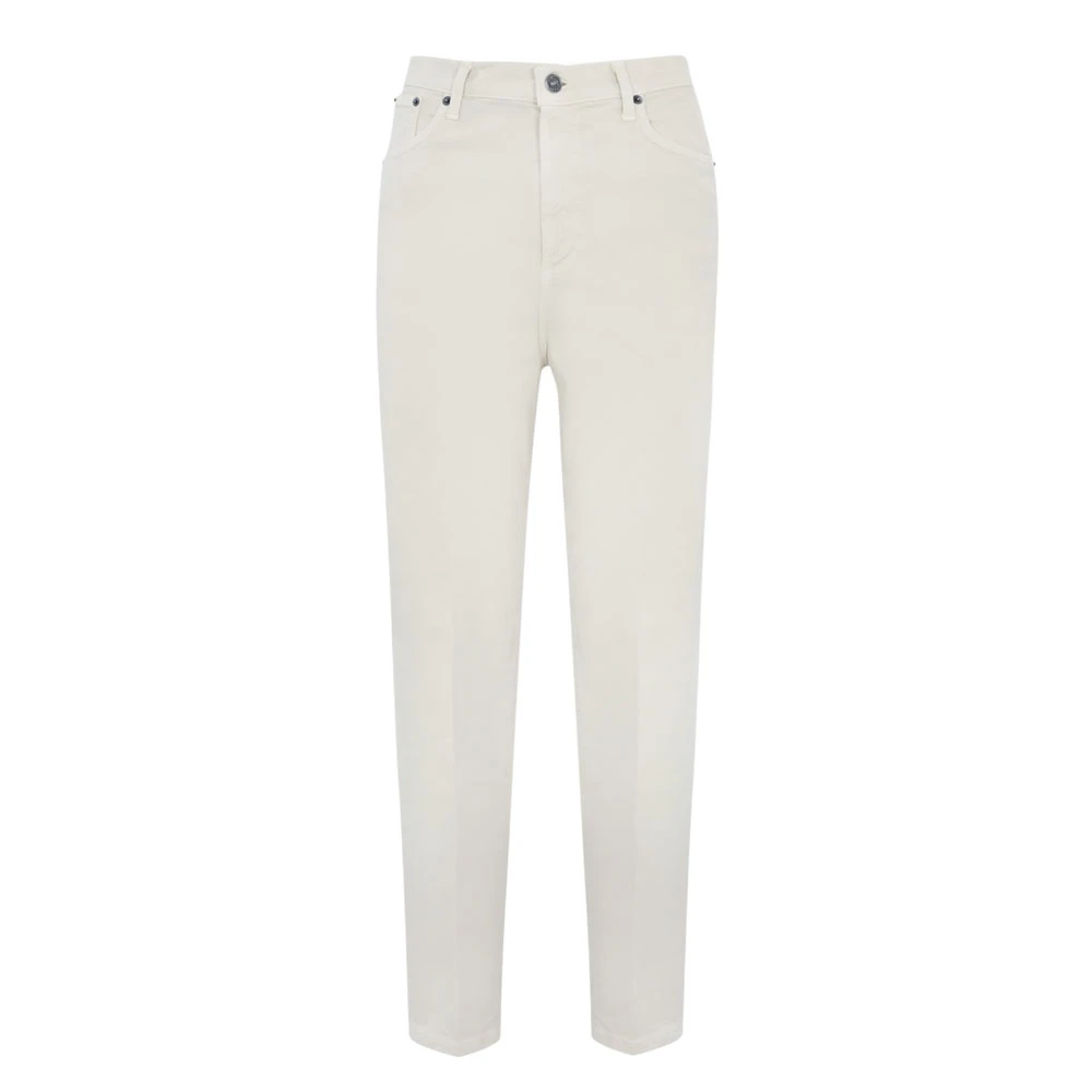 Dondup Hoge Taille Losse Pasvorm Lichtblauwe Jeans Beige Heren
