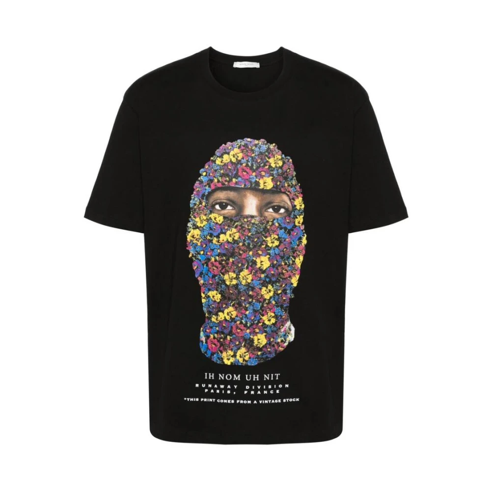 IH NOM UH NIT T-shirt met bloemenprint Black Heren
