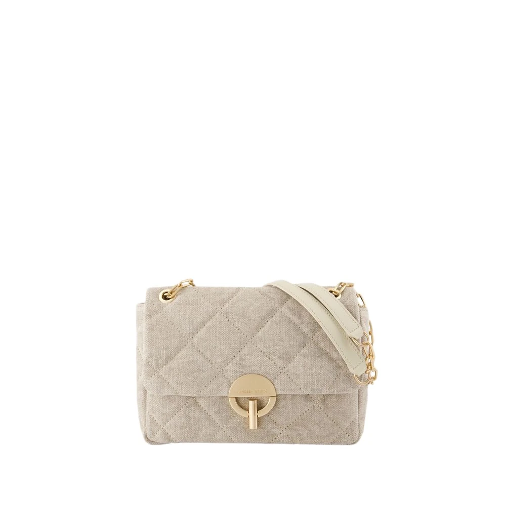 Vanessa Bruno Women's Beige Linen Moon Bag Double Wear
