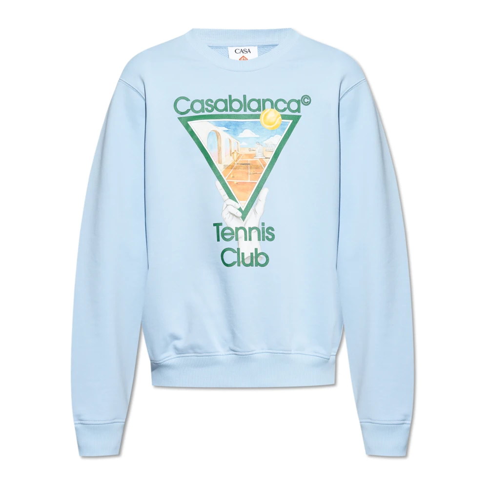 Casablanca Gedrukte sweatshirt Blue Heren