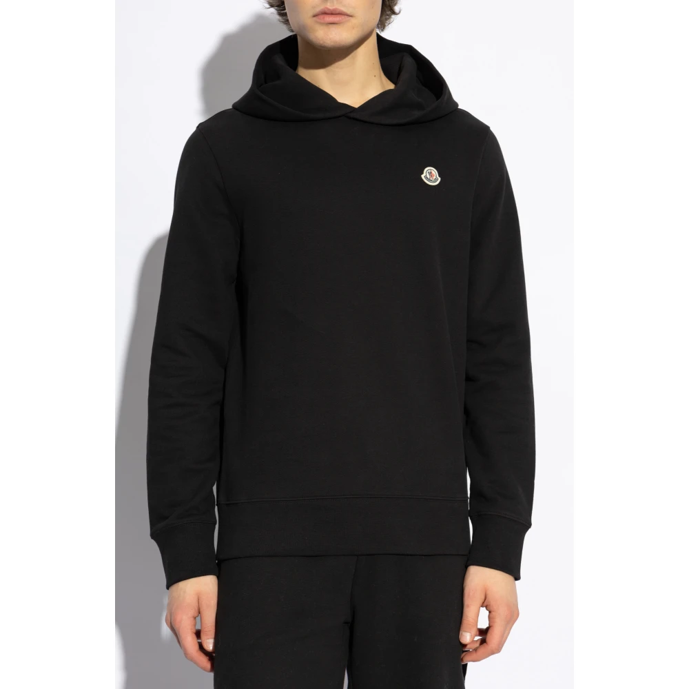 Moncler Sweatshirt met logo Black Heren