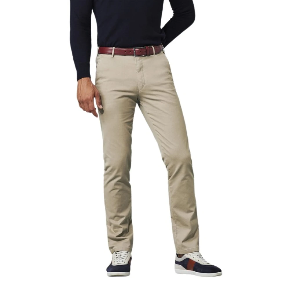 Meyer Men's Beige Chinos, M, Cotton Chino Trousers