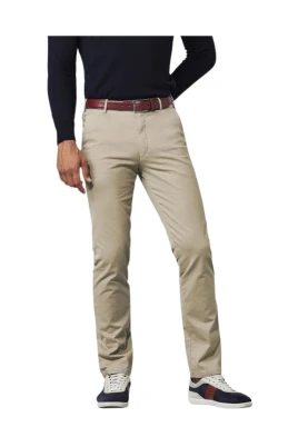 Beige Bomull Chino Byxor