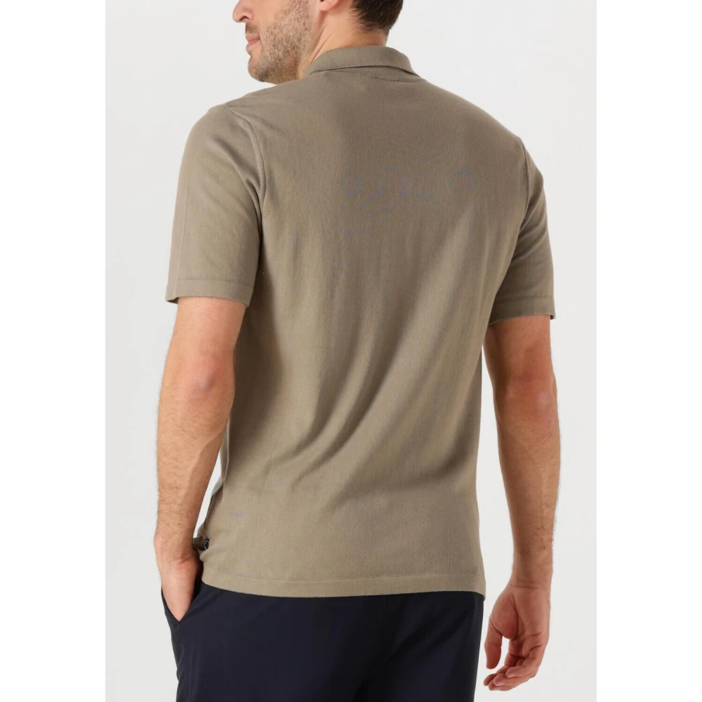 The GoodPeople Taupe Plan Polo voor heren Beige Heren