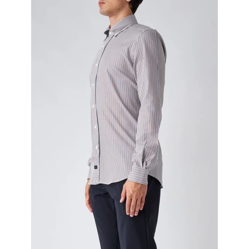 Fay Knoop Omlaag Shirt Gray Heren