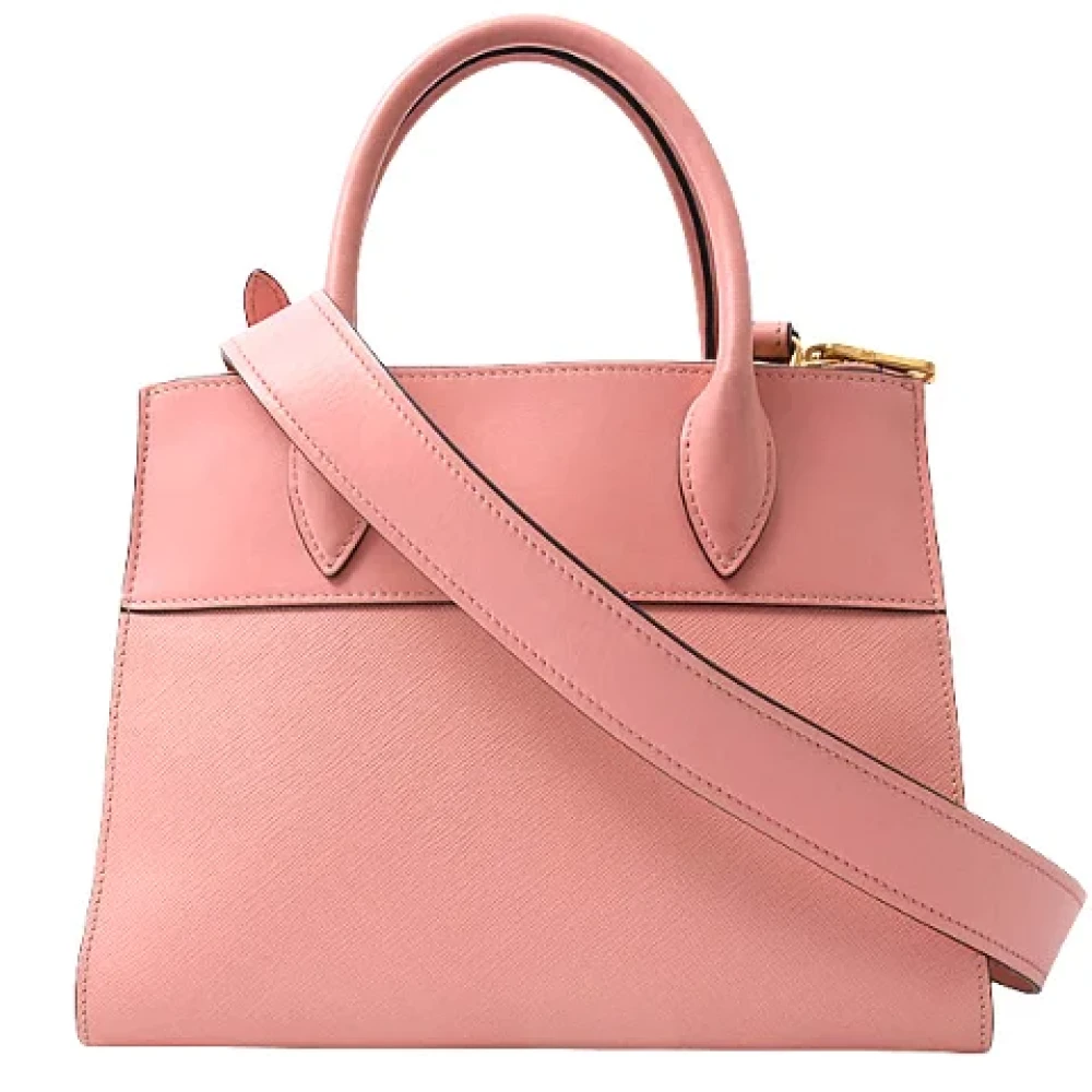 Prada Vintage Pre-owned Leather prada-bags Pink Dames