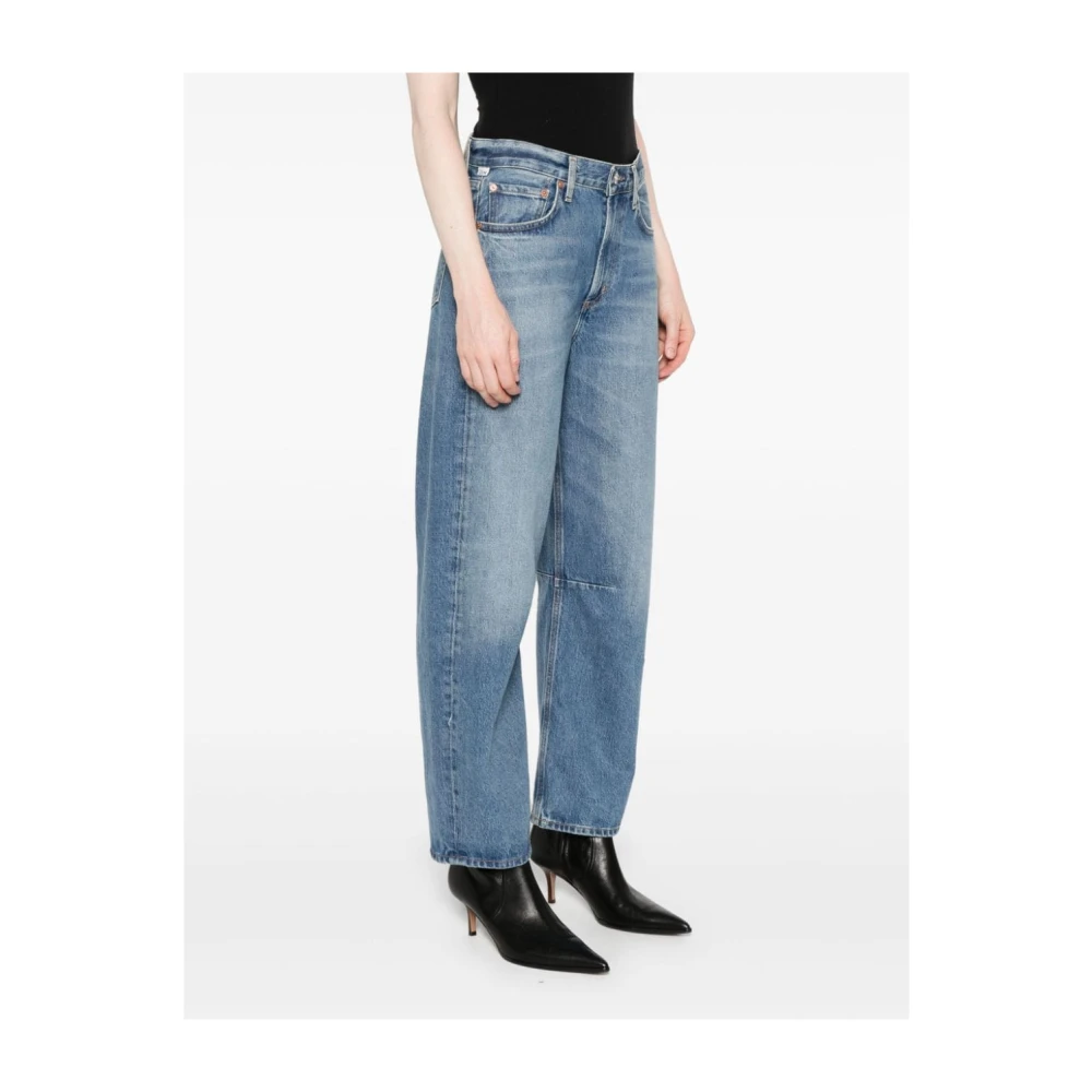 Citizens of Humanity Relaxed Tapered Barrel Leg Jeans Blue Dames