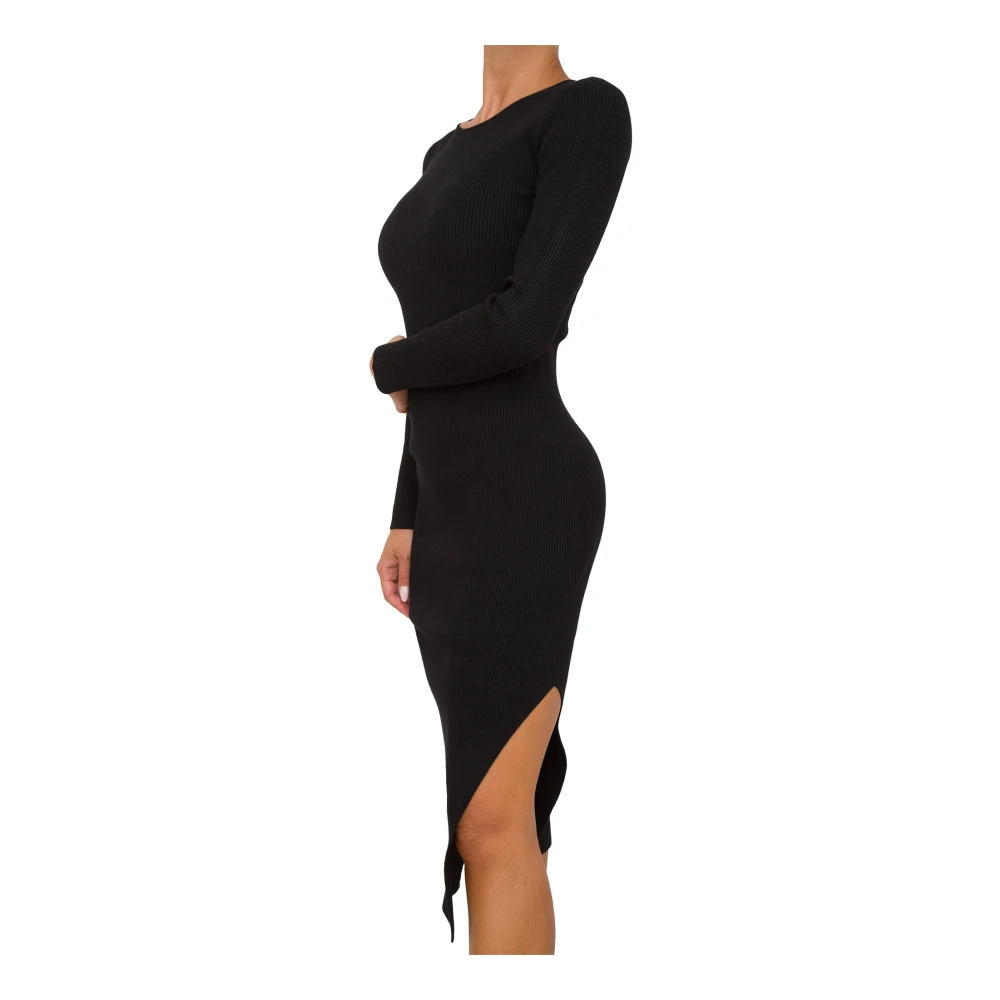 Marella Zwarte Gebreide Jurk Black Dames