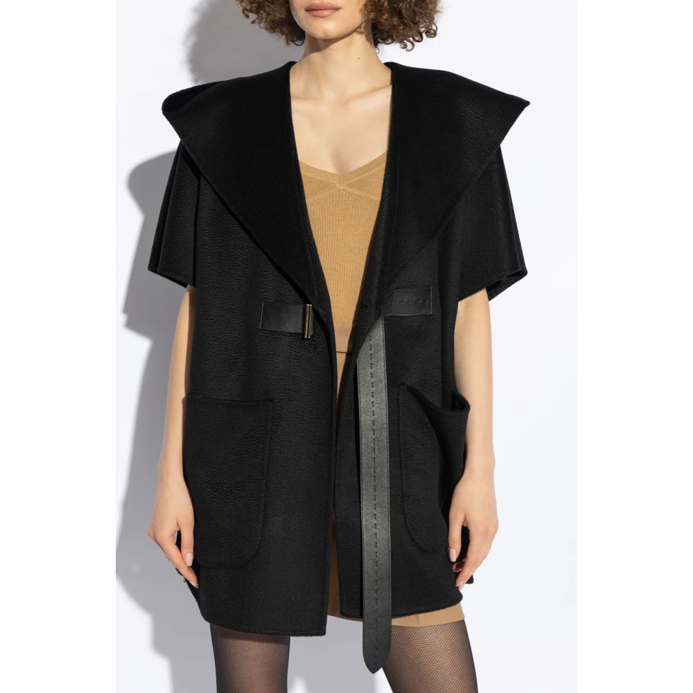 Max Mara Poncho Dorico Black Dames