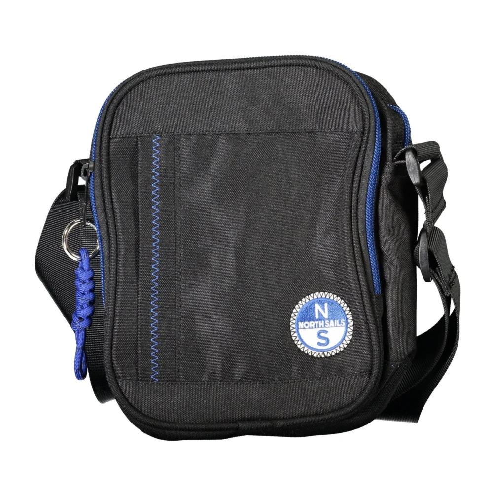 North Sails Herren Schwarz Verstellbare Umhängetasche Kontrastdetails