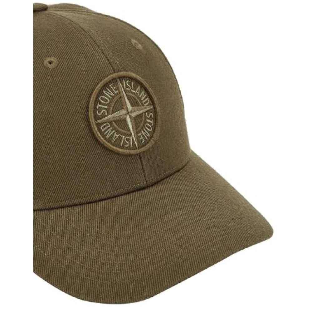Stone Island Wol Polyester Gabardine Pet Green Heren