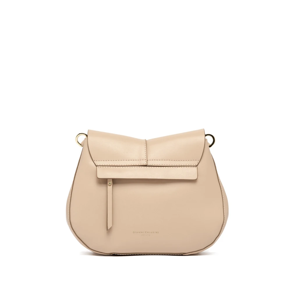 Gianni Chiarini Leren handtas met metalen handvat White Dames