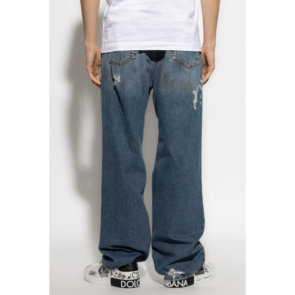 Dolce & Gabbana Jeans met vintage-effect Blue Heren