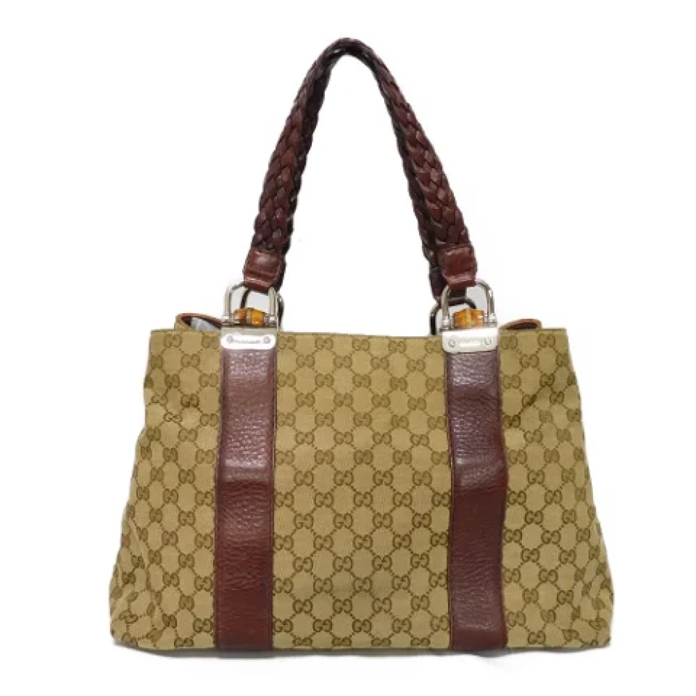 Gucci Vintage Pre-owned Canvas totes Beige Dames