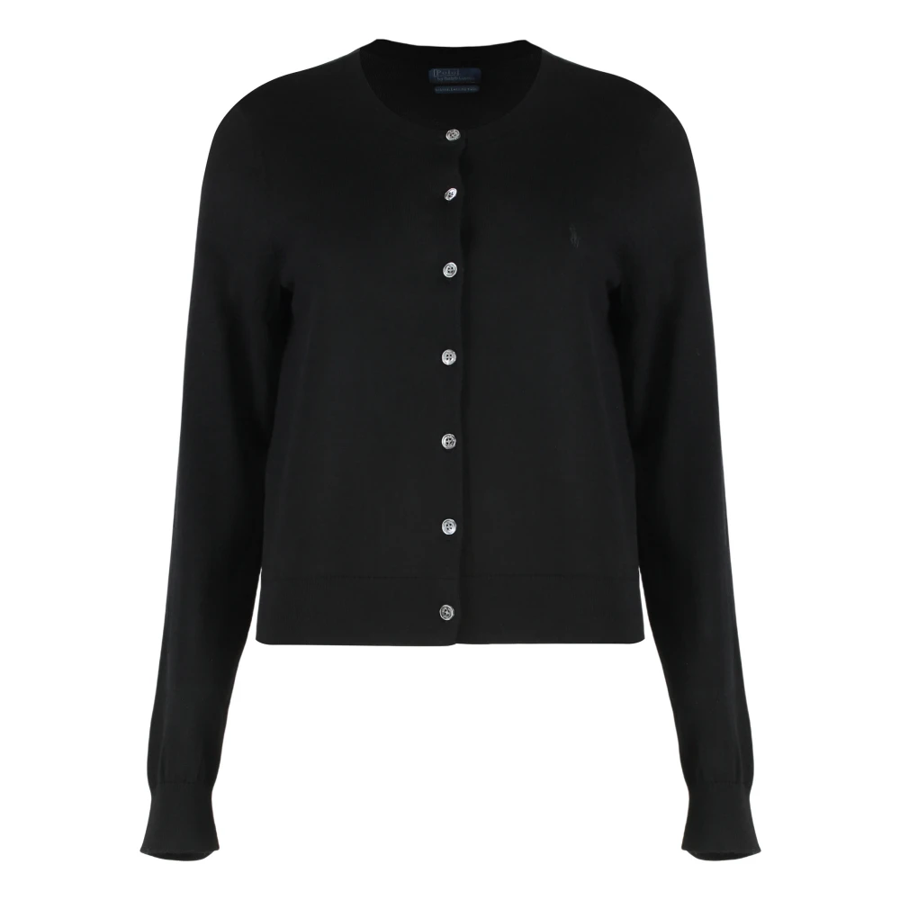 Polo Ralph Lauren Donna Nero Cardigan In Lana
