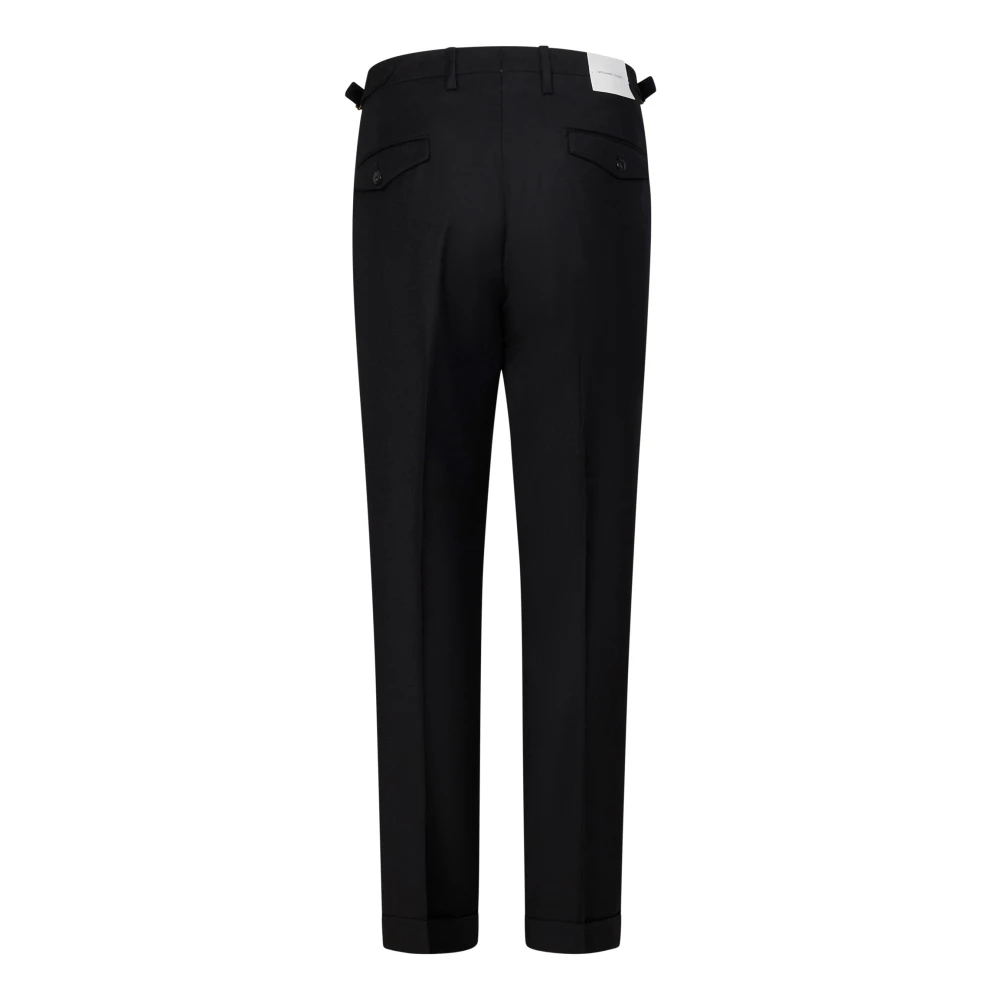 Michael Coal Zwarte Wol Slim Fit Broek Black Heren