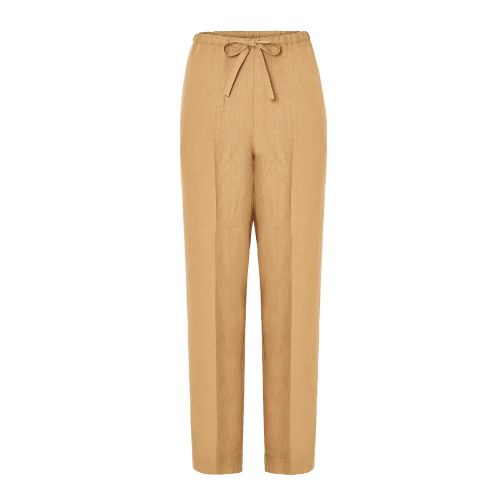 Forte Forte Yellow Elegant Trousers - Female - Straight Trousers - S - Trousers