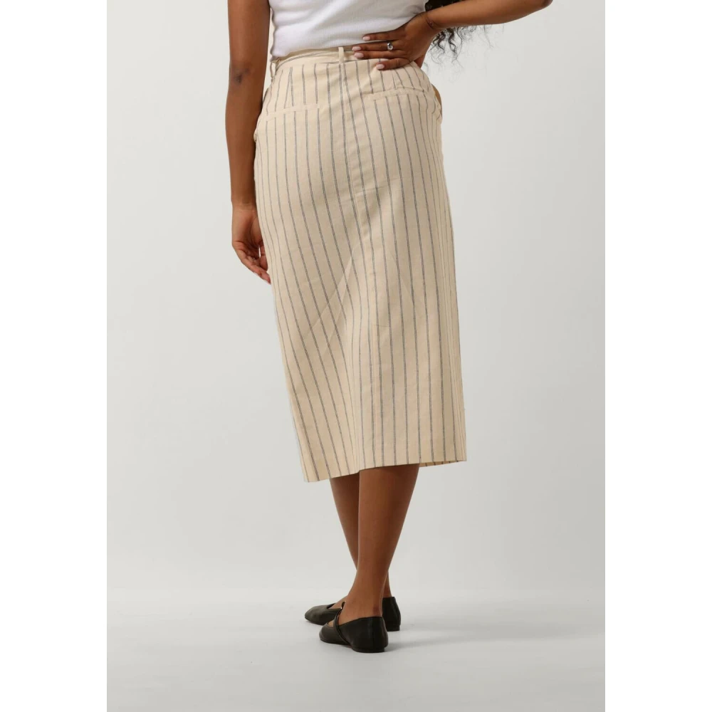 Selected Femme Zandkleurige Pencil Rok Beige Dames